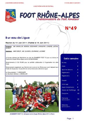 Journal N°49 du Jeudi 16 Juin 2011