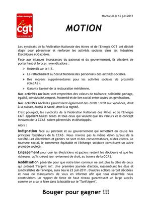 Les syndicats de la Fédération Nationale des Mines et de l'Energie CGT ont décidé d'agir pour pérenniser et renforcer les activités sociales dans les Industries Electriques et Gazières.