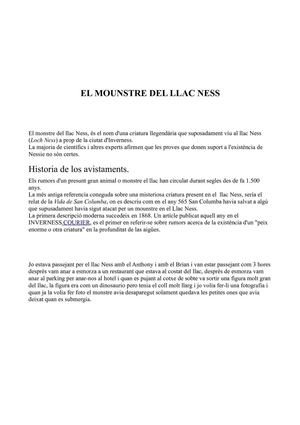 El monstre del llac Ness.