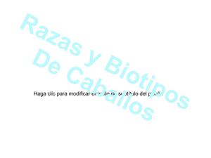 Razas y Biotipos Equinos