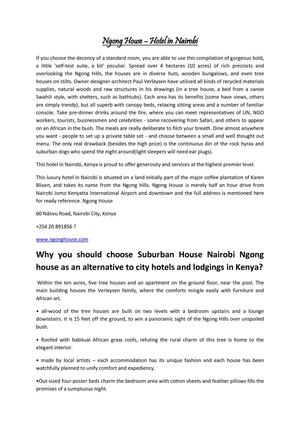 Ngong House - Hotel in Nairobi