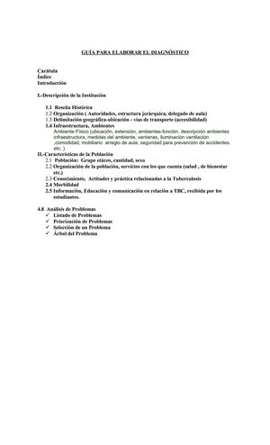 GUÍA PARA ELABORAR EL DIAGNÓSTICO