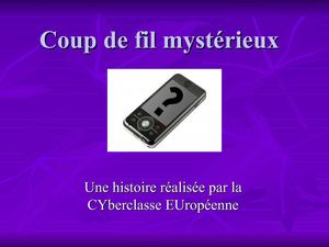 Histoire Interactive 1 de la CYberclasse EUropéenne