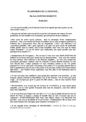 M° Eric DUPOND-MORETTI.