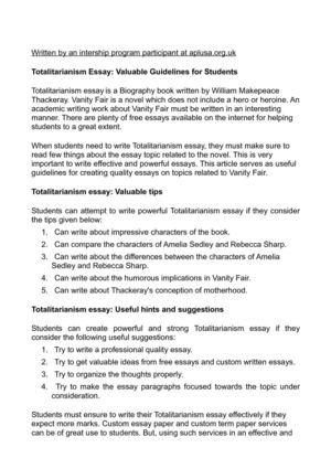 Calameo Totalitarianism Essay Valuable Guidelines For Students