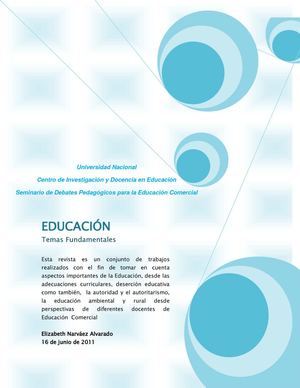 TEMAS FUNDAMENTALES EN EDUCACIÓN