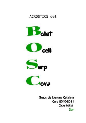 Acròstics 3er