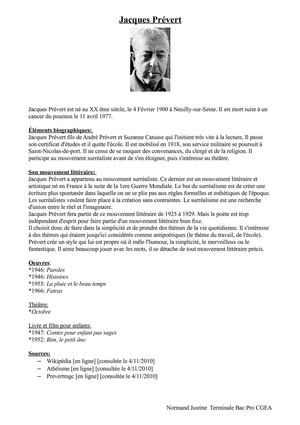 Jacques Prévert NORMAND