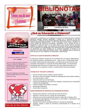 BiblioNotas-Febrero, 2010