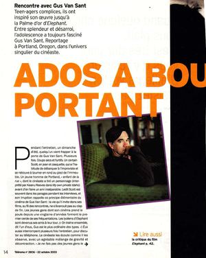 Gus Van Sant , présentation de Elephant et des acteurs