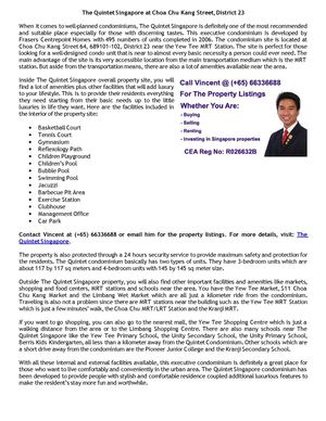 The Quintet Singapore at Choa Chu Kang Street, District 23