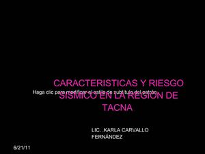 caracteristicas y riesgo sismico de la region de tacna 