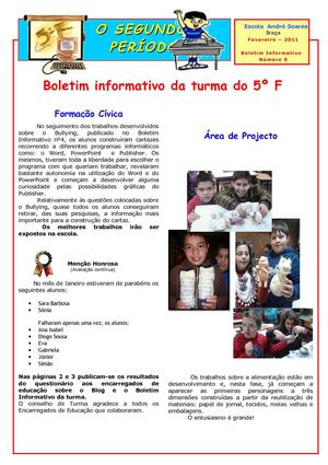 Boletim Informativo de Fevereiro 2011