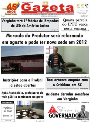 Jornal Gazeta de varginha 21-06-2011
