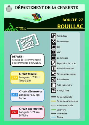 Boucle 27 velo départ rouillac cyclotourisme