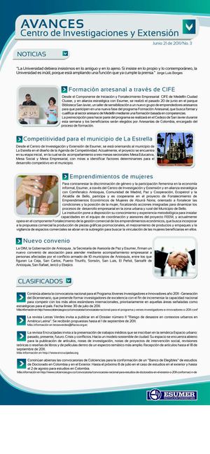 Avances Centro de Investigaciones y Extensión Esumer