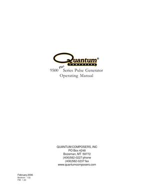 Quantum Composers 9500+ Series Pulse Generator Manual