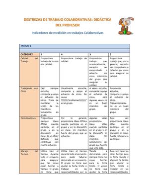 Rubrica de Evaluación