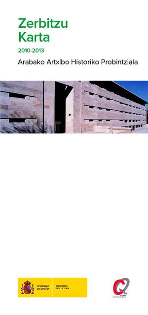 Carta de Servicios del Archivo Histórico Provincial de Álava (Euskera)