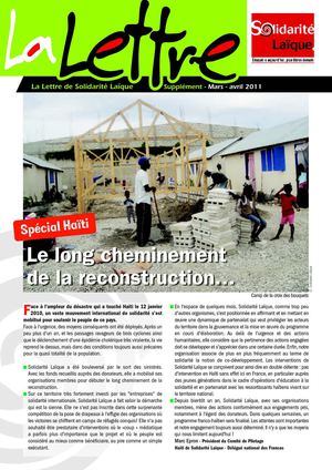 Supplément à La Lettre de Solidarité Laïque / Spécial Haïti - mars/avril 2011