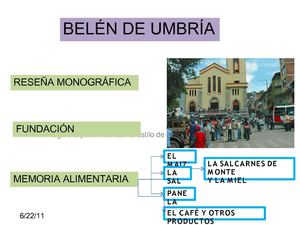 RESEÑA BELÉN DE UMBRIA RISARALDA