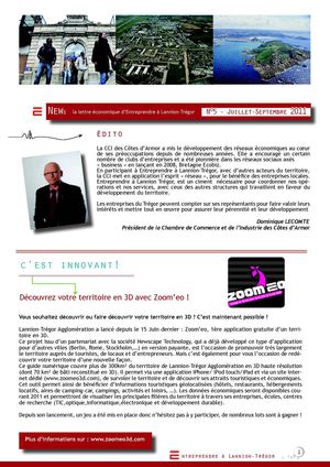 E.News N°5 La lettre Economimque  d'entreprendre à Lannion Trégor
