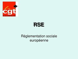 Réglementation Sociale Européenne (Transports)