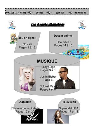 Les 4 Vents déchaînés numéro 22 collège les 4 vents de Guînes