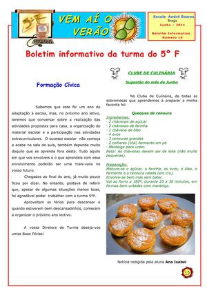 Boletim de Junho