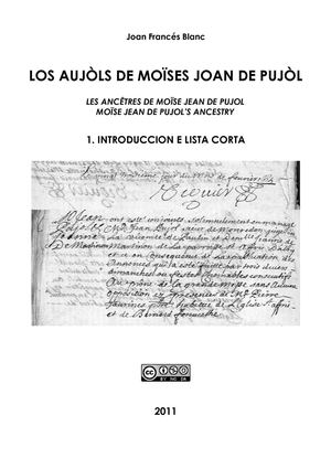 Joan Francés BLANC - Los aujòls de Moïses Joan de Pujòl 1