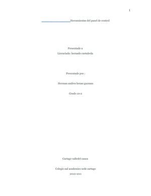 herramientas del panel de control