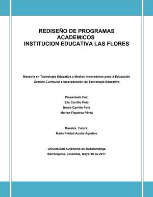 Rediseño de programas académicos 