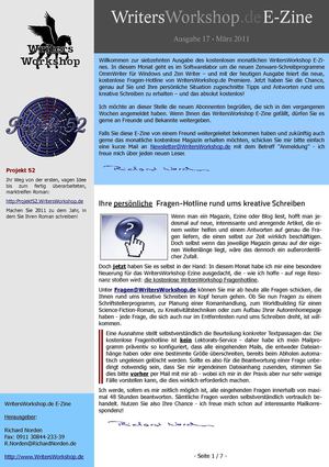 WritersWorkshop E-Zine 2011-03