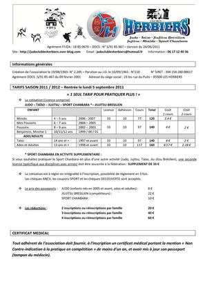 Dossier d'inscription