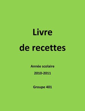 Livre de recettes 