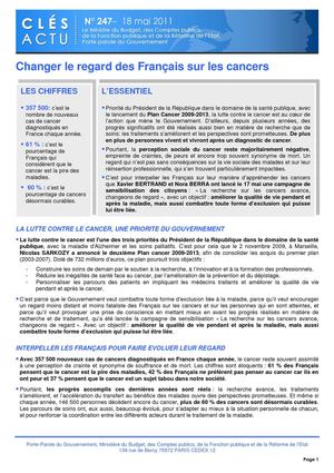 clés actu changer le regard des français sur les cancers