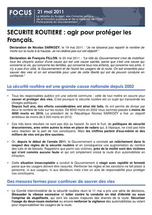 FOCUS - Sécurité Routière : Agir pour protéger les Français