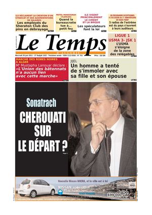 Le Temps d'Algérie Edition du Mercredi 29 Juin 2011