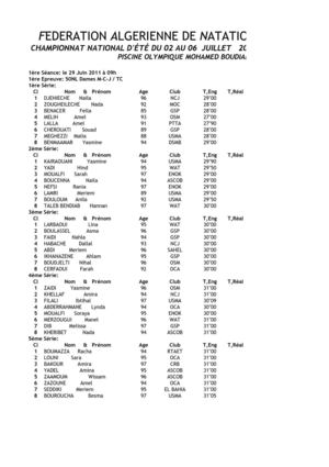 tout les séries .............. championat d'algerie open 
