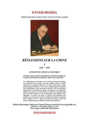 Enver Hoxha : réflexions sur la Chine (1962-1972)
