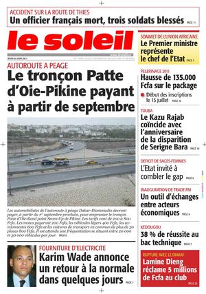 Edition du 30 Juin 2011
