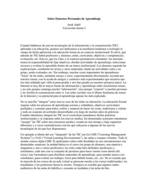 Sobre Entornos Personales de Aprendizaje. Jordi Adell, Universitat Jaume I