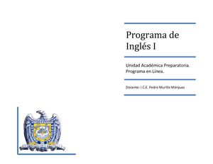 Programa Sintético de Inglés I