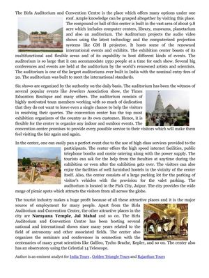 Birla Auditorium and Convention Centre - Jaipur