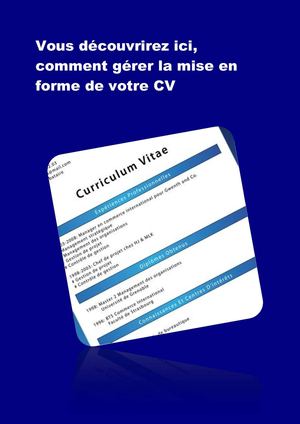 Techniques et conseils pratiques de mise en forme d'un CV