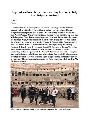 Impressions from the partners meetings-  Accera ,Italy