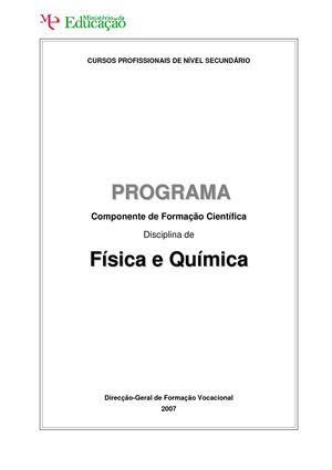 Fisica e Quimica