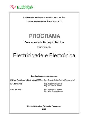 Electricidade e Electrónica