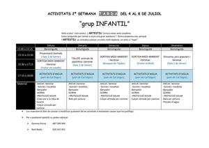 2a Setmana TARDA