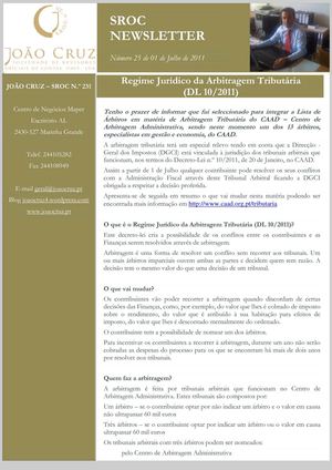 Regime Jurídico da Arbitragem Tributária